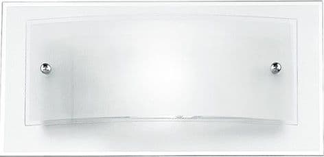 Applique rettangoalre ricurva bianca e trasparente 60 watt E27 - 2