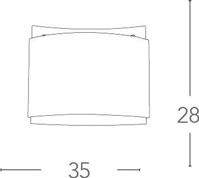 Lampada da soffitto disponibile in 2 misure in Vetro bianco rigato Quadrata 2XE27 3XE27 - 5