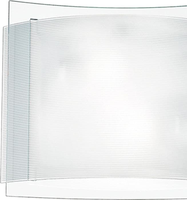Lampada da soffitto disponibile in 2 misure in Vetro bianco rigato Quadrata 2XE27 3XE27 - 6