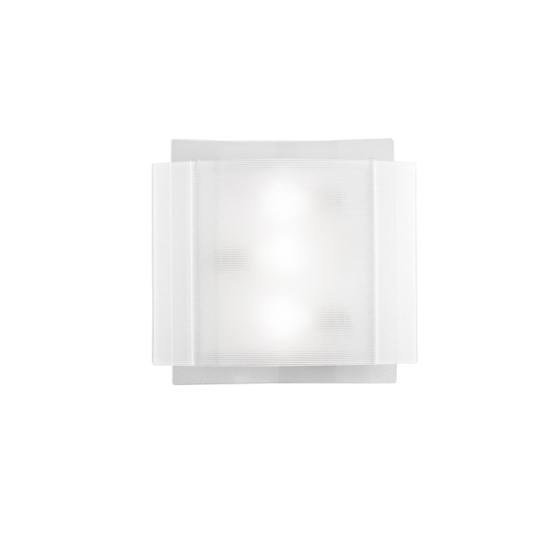 Lampada da soffitto disponibile in 2 misure in Vetro bianco rigato Quadrata 2XE27 3XE27 - 7
