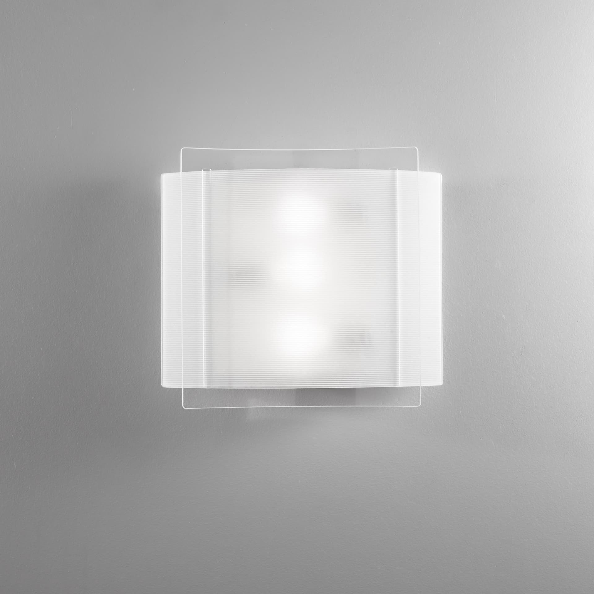 Lampada da soffitto disponibile in 2 misure in Vetro bianco rigato Quadrata 2XE27 3XE27 - 8