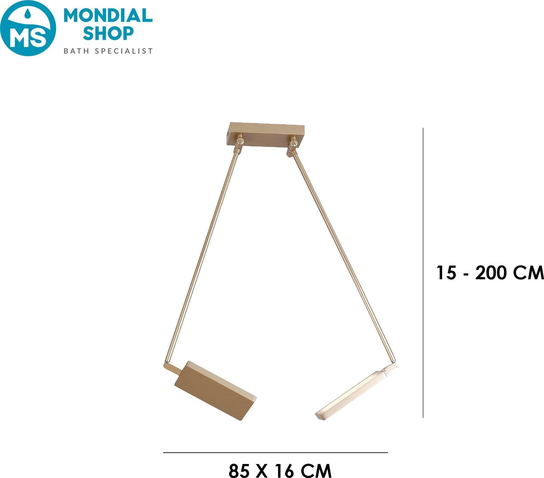 Plafoniera LED per interni Design moderno Disponibile in 4 varianti 2x17W Spot orientabile - 15