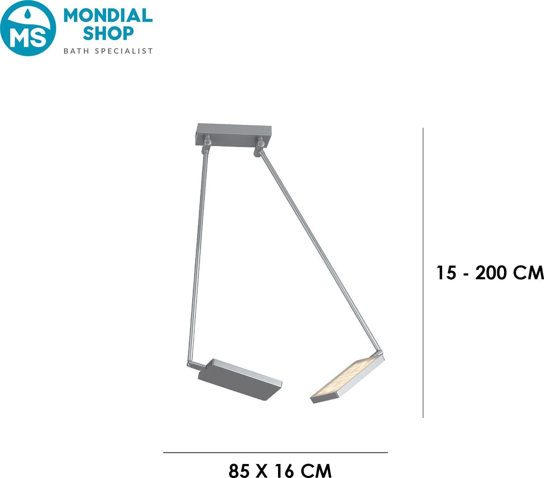 Plafoniera LED per interni Design moderno Disponibile in 4 varianti 2x17W Spot orientabile - 19