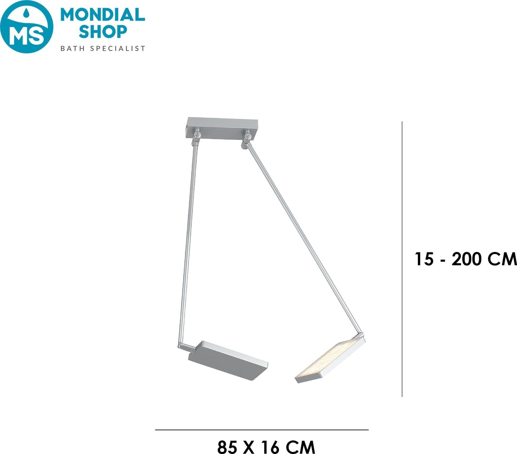 Plafoniera LED per interni Design moderno Disponibile in 4 varianti 2x17W Spot orientabile - 3