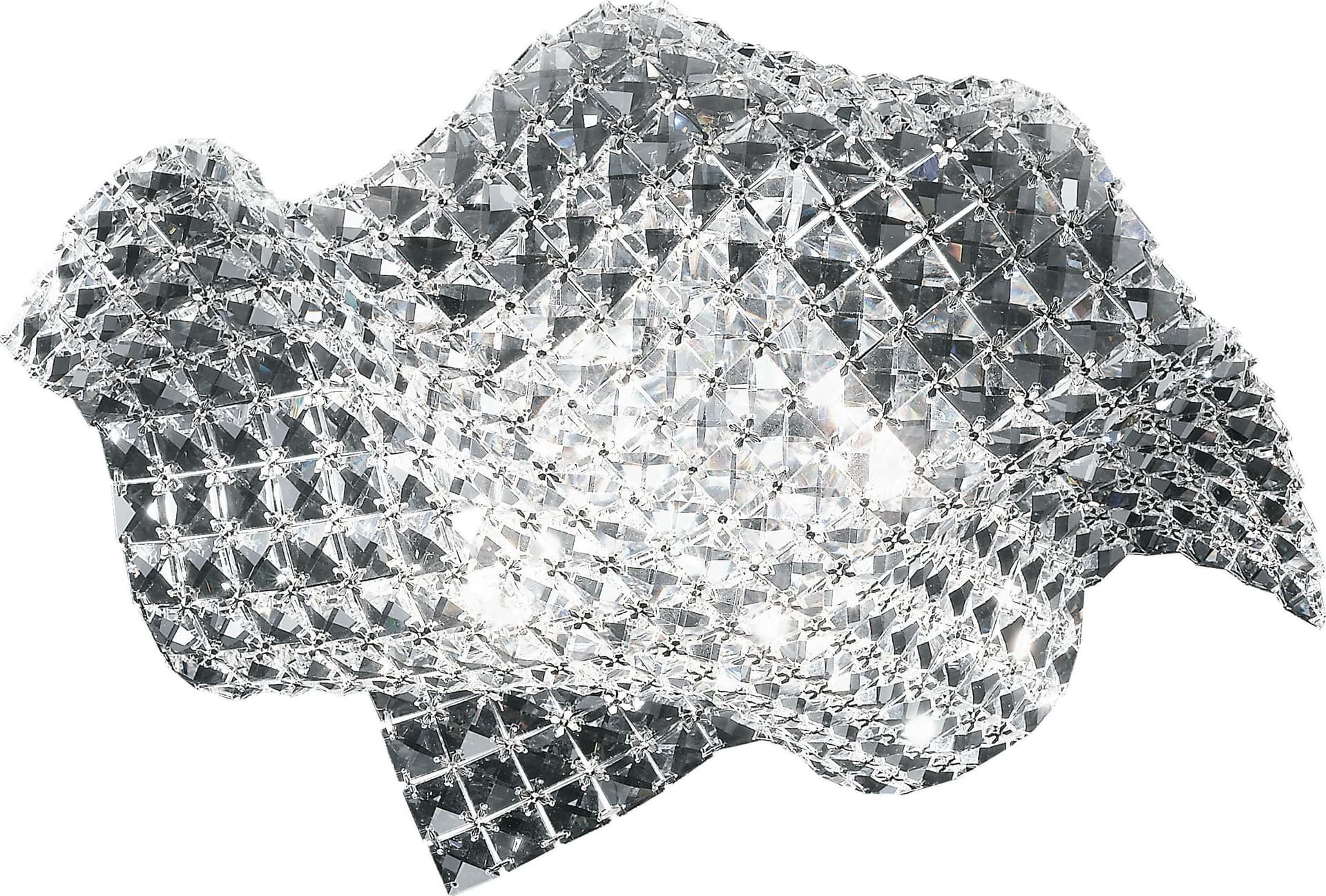 Plafoniera moderna Lampada per interni A onda con Cristalli K9 incastonati 4XG9 - 4