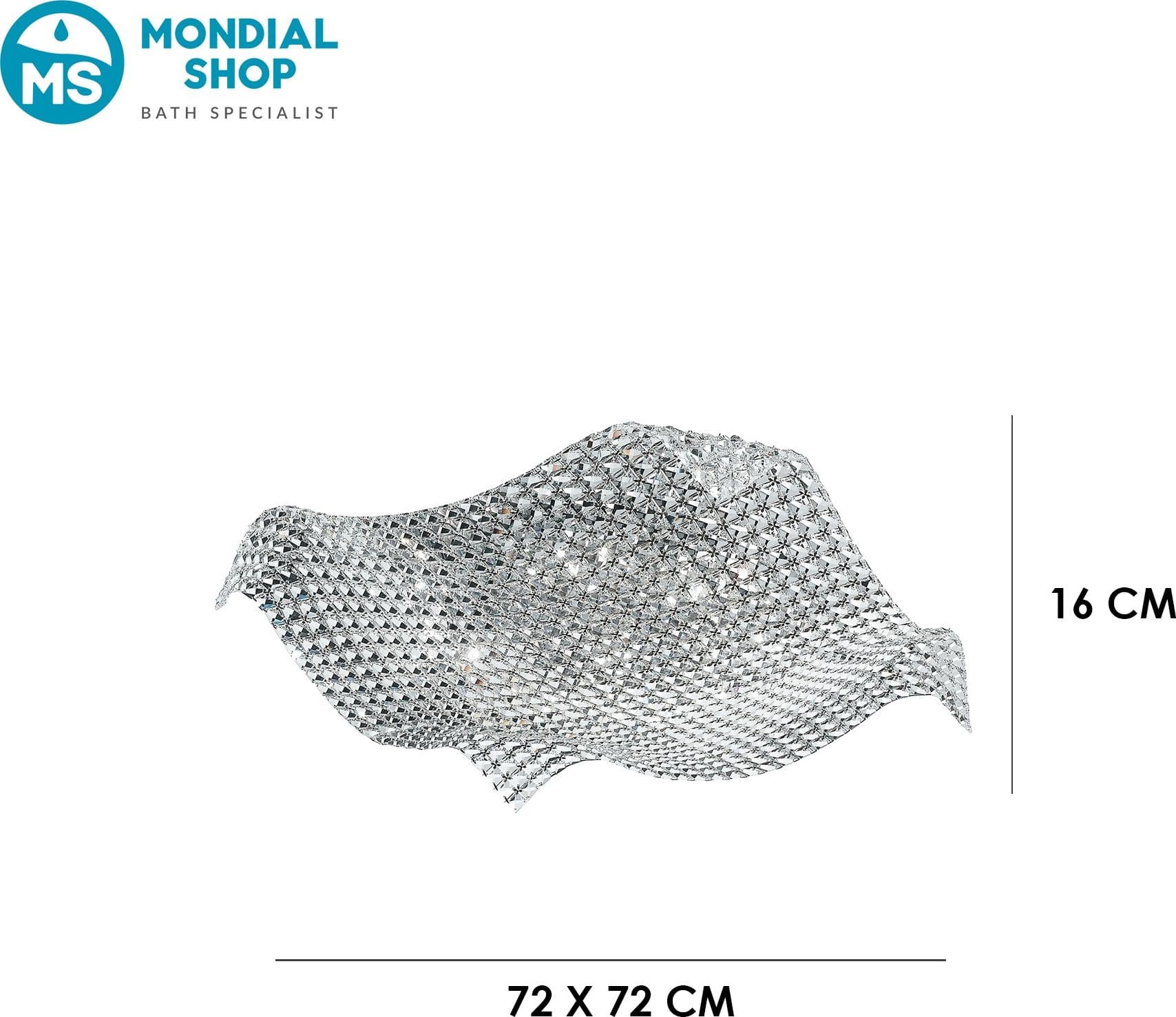 Lampada da Soffitto Per camerette e zone living a Onda con Cristalli pregiati K9 Design luxury 9XG9 - 3