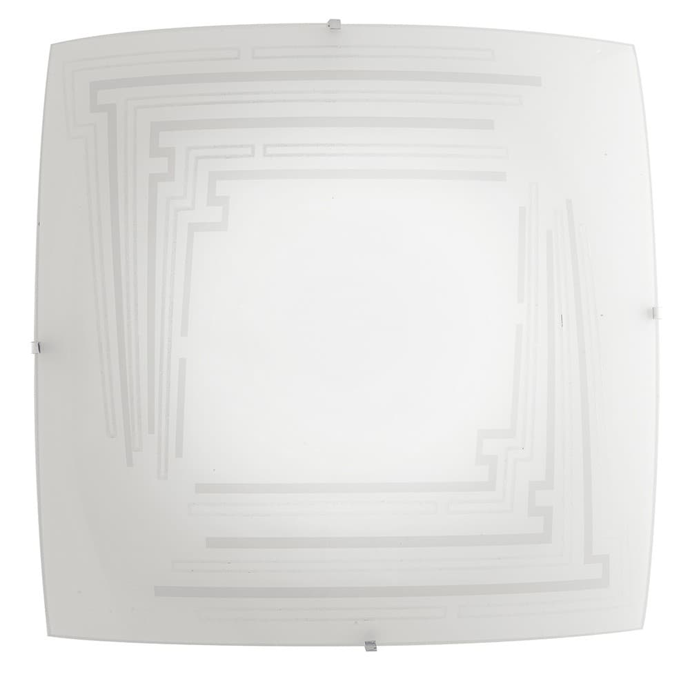 Plafoniera Quadrata brillantinata Disponibile in 3 varianti di dimensioni Adatta a camera da letto e salotti 2X 3X 4XE27 - 14