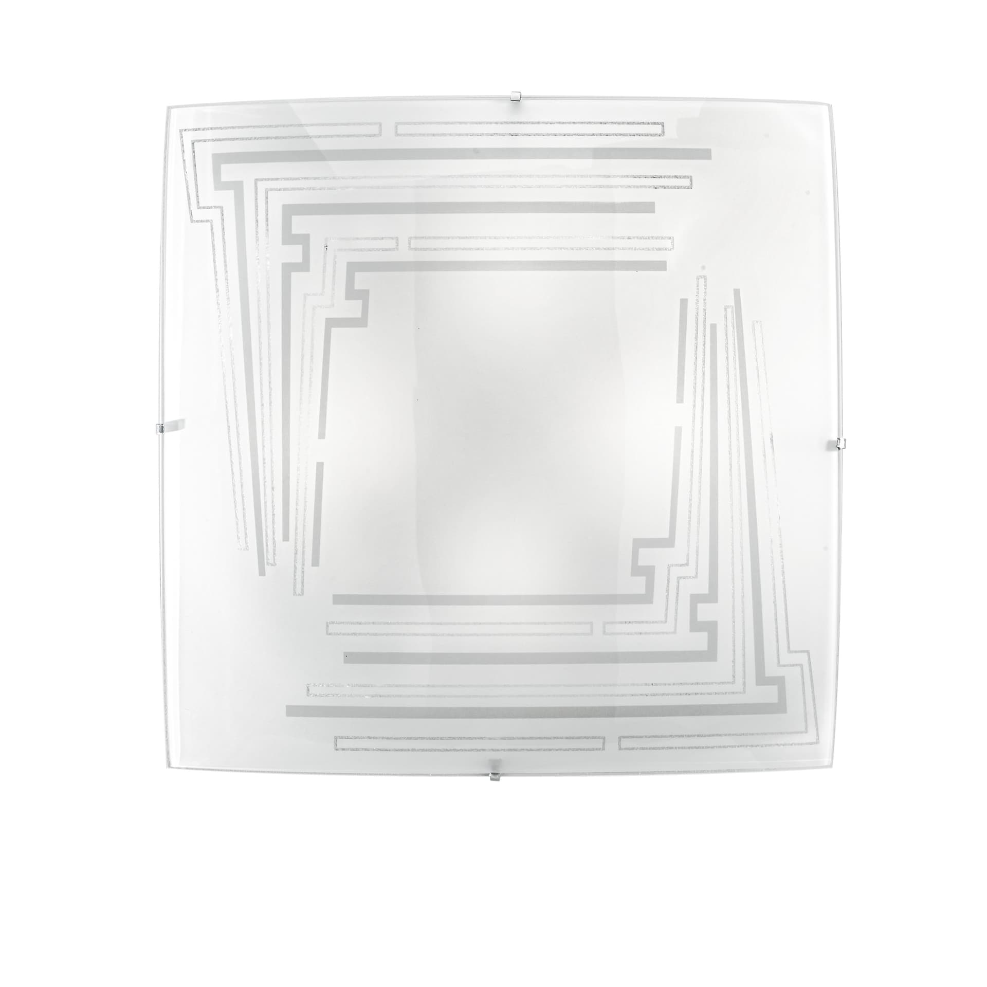 Plafoniera Quadrata brillantinata Disponibile in 3 varianti di dimensioni Adatta a camera da letto e salotti 2X 3X 4XE27 - 13