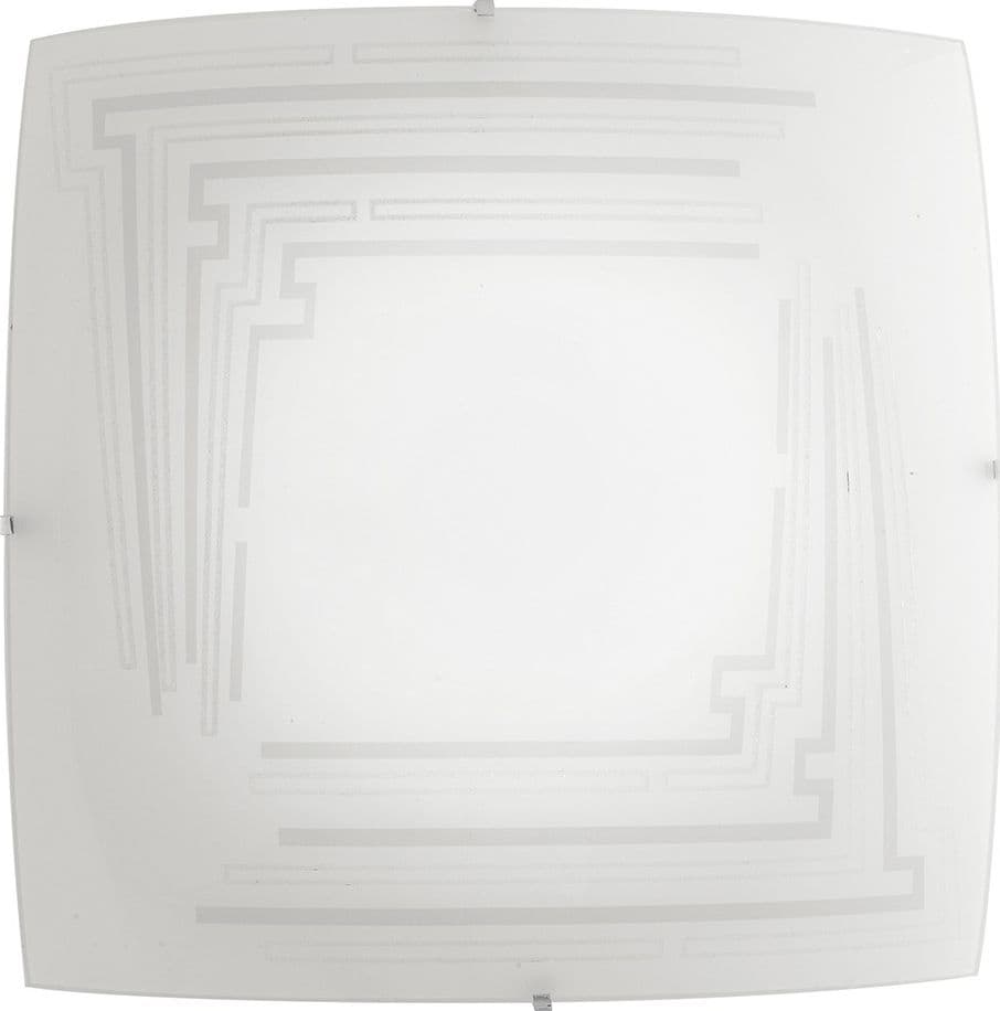 Plafoniera Quadrata brillantinata Disponibile in 3 varianti di dimensioni Adatta a camera da letto e salotti 2X 3X 4XE27 - 5