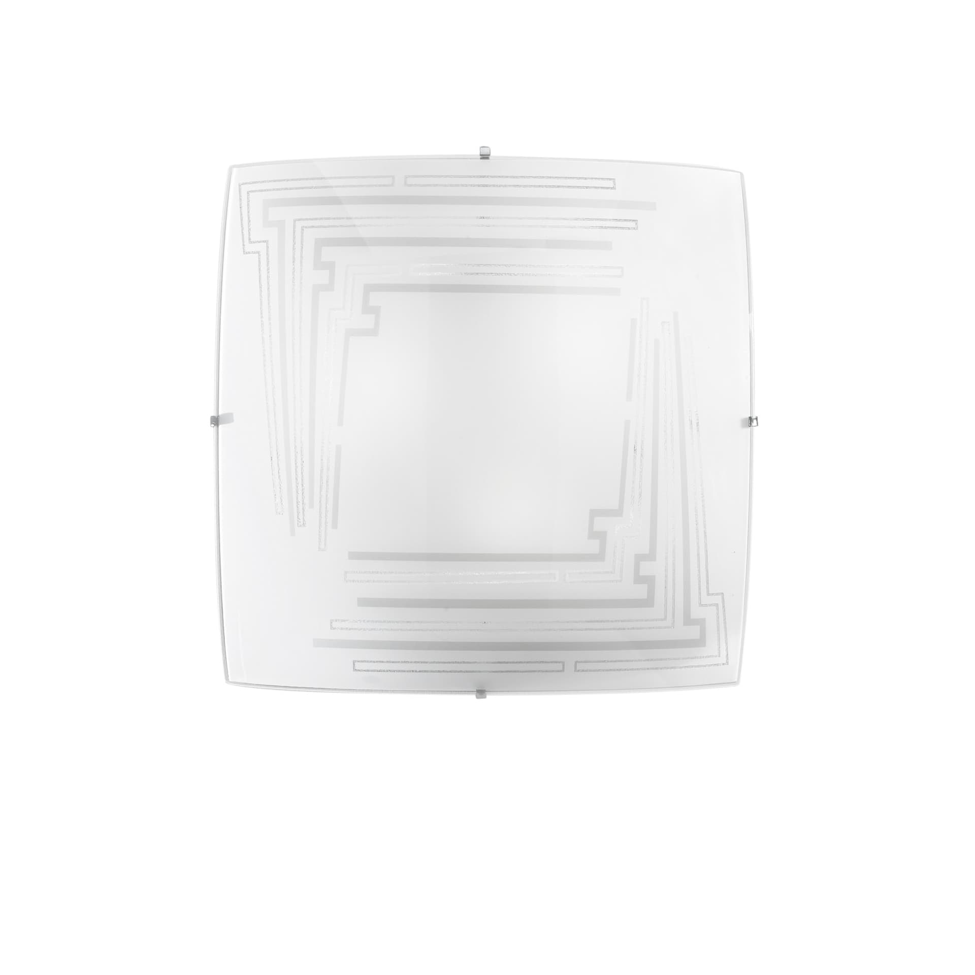 Plafoniera Quadrata brillantinata Disponibile in 3 varianti di dimensioni Adatta a camera da letto e salotti 2X 3X 4XE27 - 9