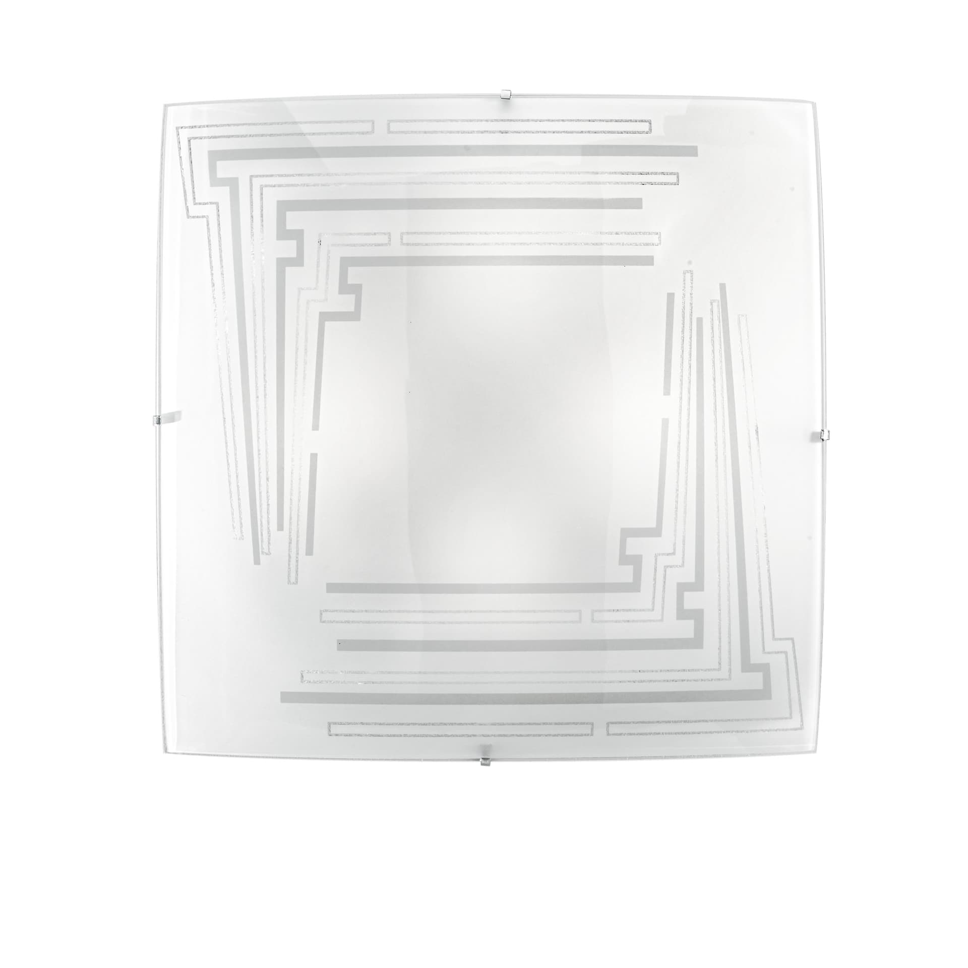 Plafoniera Quadrata brillantinata Disponibile in 3 varianti di dimensioni Adatta a camera da letto e salotti 2X 3X 4XE27 - 10