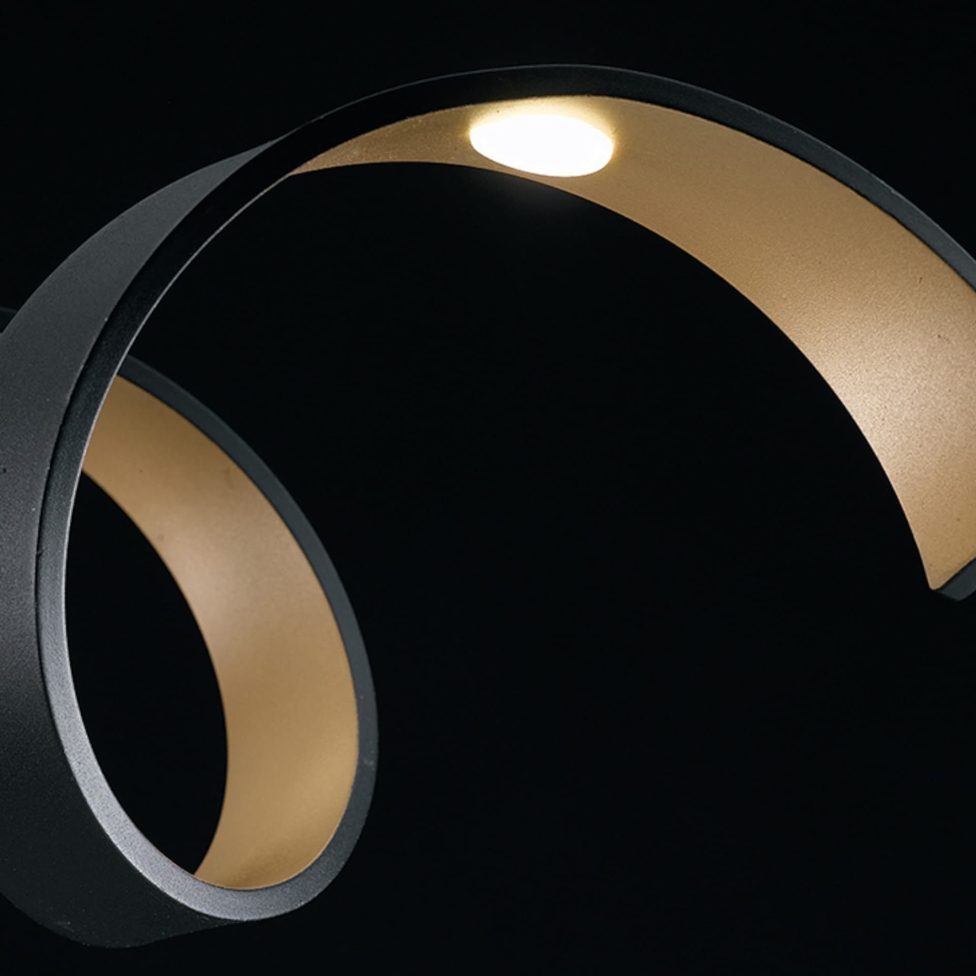 Plafoniera Moderna LED a spirale Nera o Bianca 20W - 2
