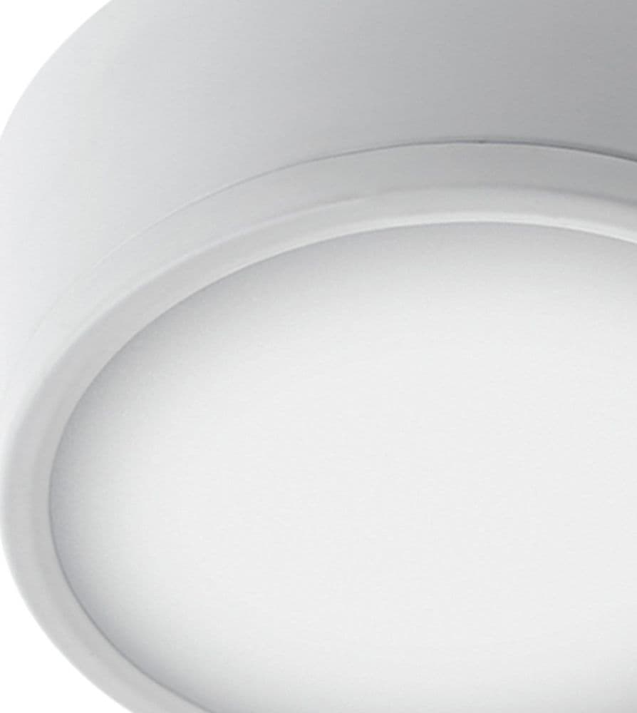 Plafoniera Tonda Alluminio Bianco Led 16 watt Luce Naturale - 2
