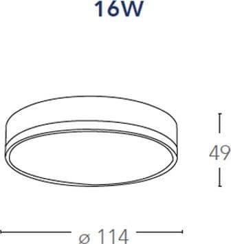 Plafoniera Tonda Alluminio Bianco Led 16 watt Luce Naturale - 3