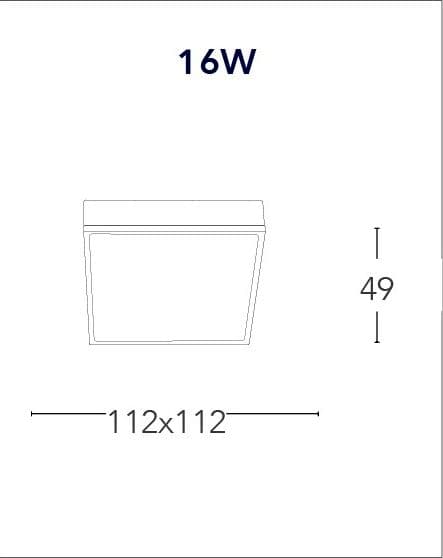 Plafoniera Quadrata Alluminio Bianco Goffrato Controsoffitto Led 16 watt Luce Naturale - 3