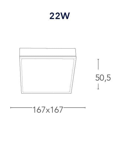 Plafoniera Alluminio Bianco Goffrato Quadrato Incasso Cartongesso Led 22 watt Luce Naturale - 3
