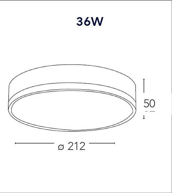 Plafoniera Bianco Goffrato Alluminio Tondo Cartongesso Led 36 watt Luce Naturale - 3