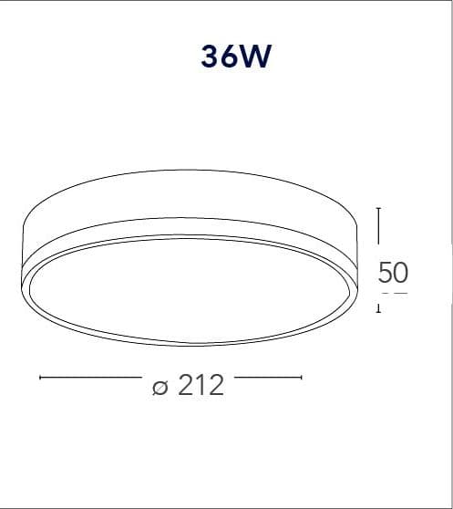Plafoniera Bianco Goffrato Alluminio Tondo Cartongesso Led 36 watt Luce Naturale - 3