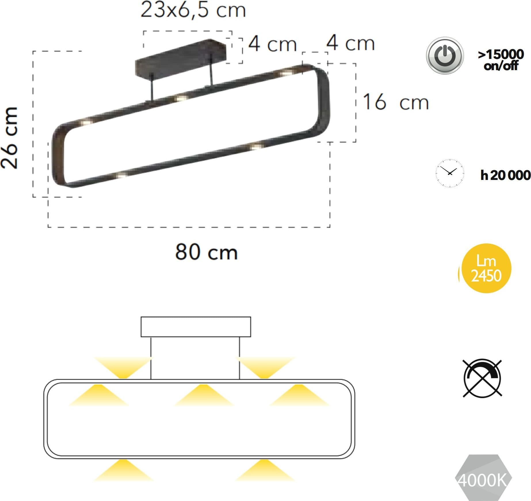 Plafoniera da soffitto 7x5W a led caffè NOOK - 2