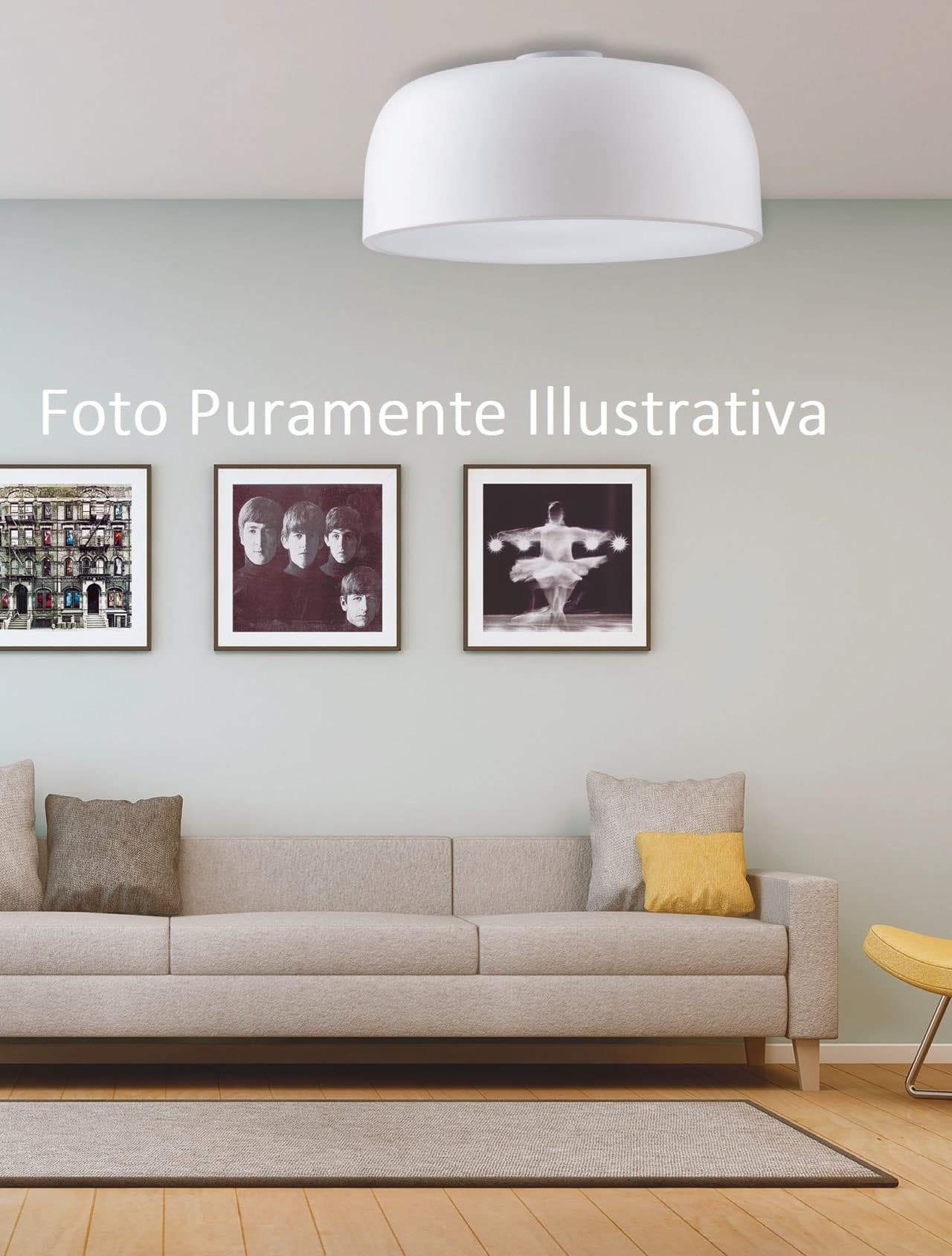 Plafoniera Lampada da soffitto  BISTROT design moderno colore bronzo / bianco 3x E27 - 5
