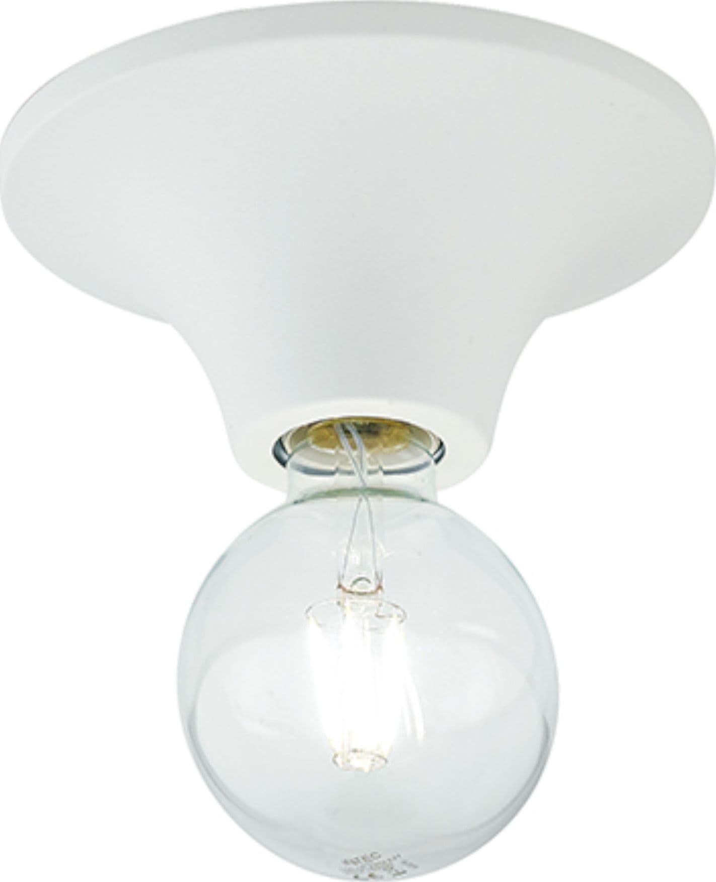 Plafoniera a soffitto per interno 60W E27 diametro 18cm bianca VISION - 2