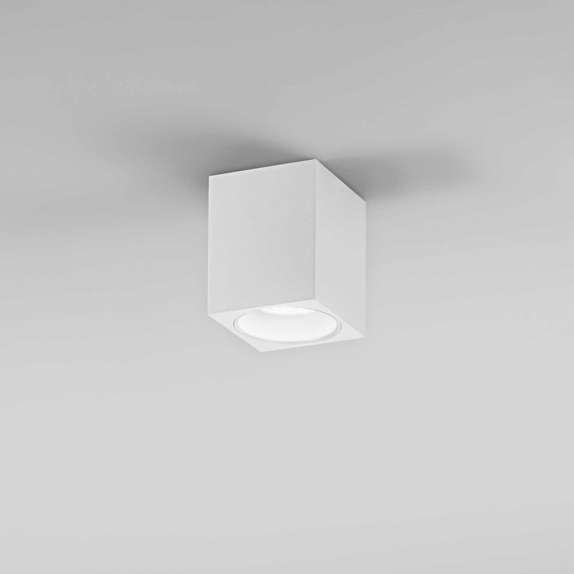 Plafoniera Minimal in alluminio nera o bianca quadrata 1XGU10 - 10