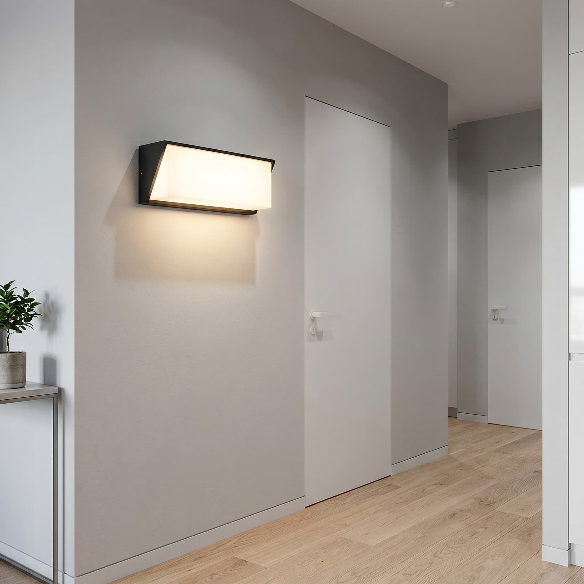 Applique LED moderna da parete in antracite o bianca - 4
