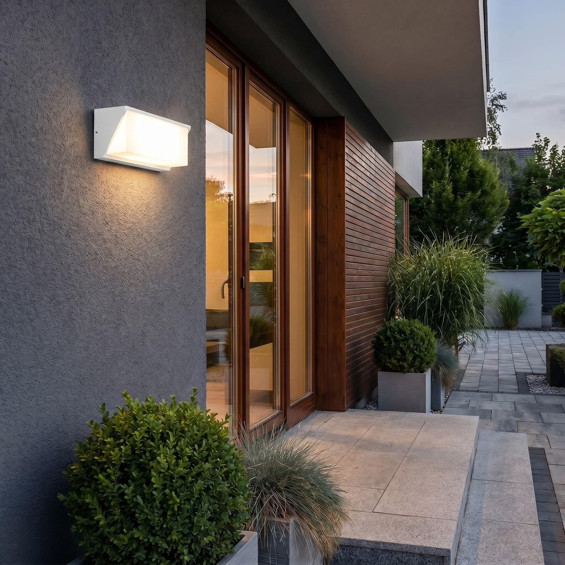 Applique LED moderna da parete in antracite o bianca - 5