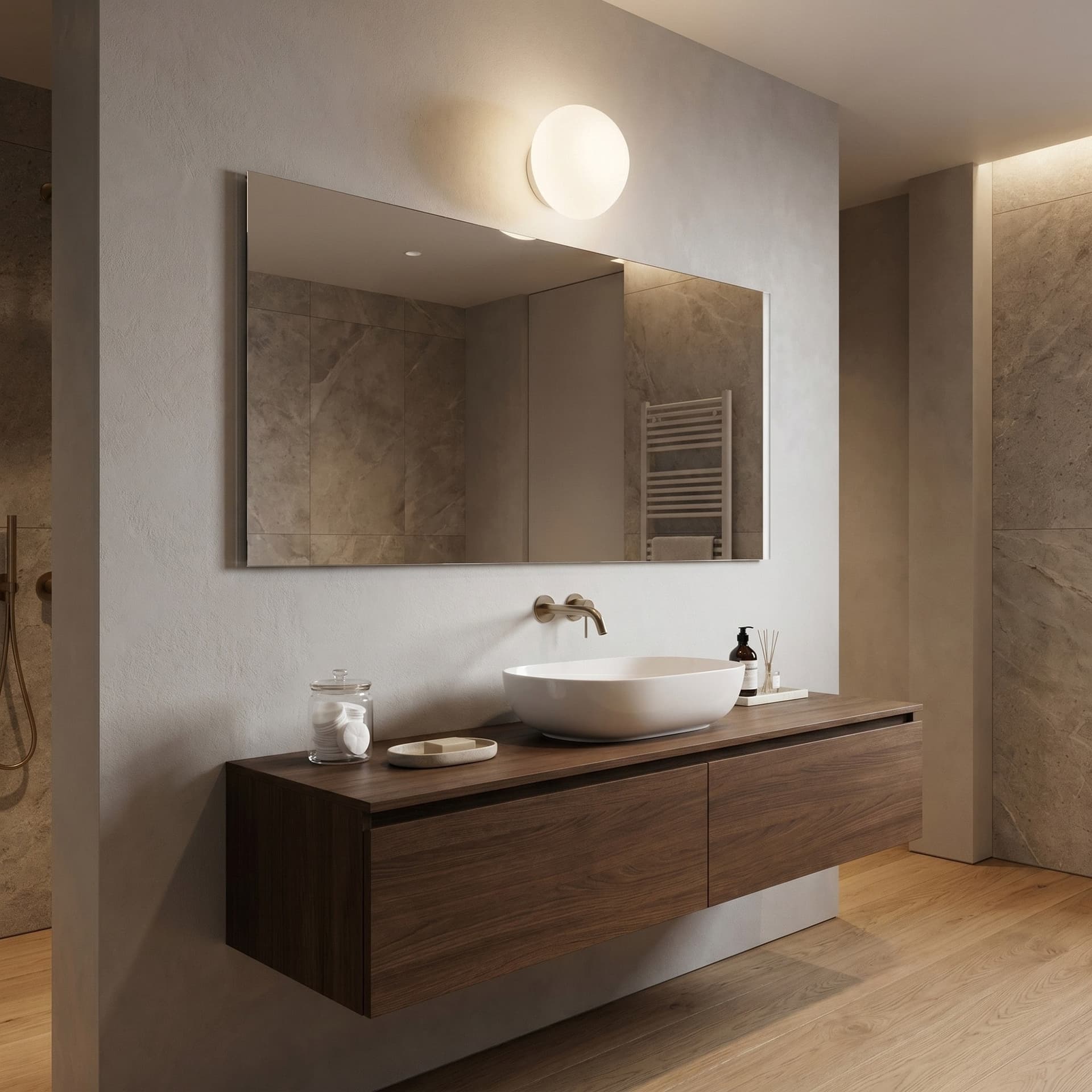 Plafoniera moderna per interni bianca da bagno 1XE27 - 3