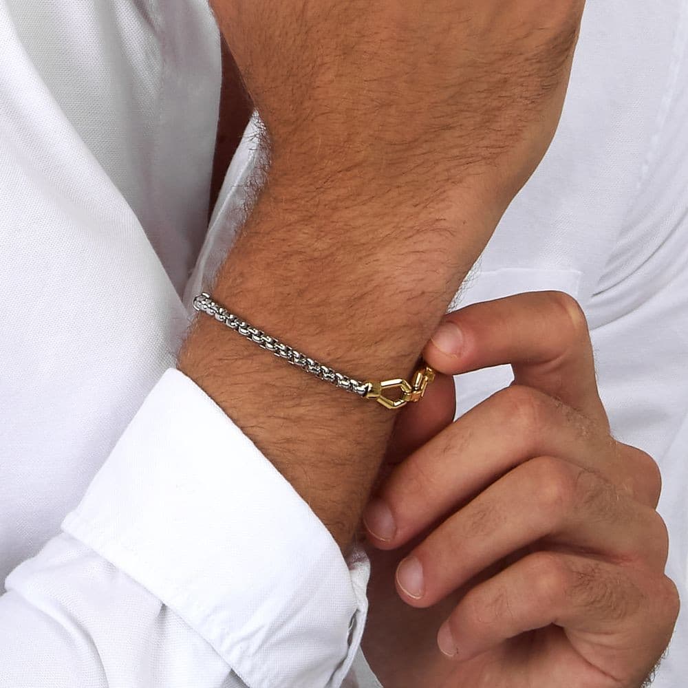 Morellato Motown – Bracciale Uomo Silver con Dettagli Oro (SALS92) - 5