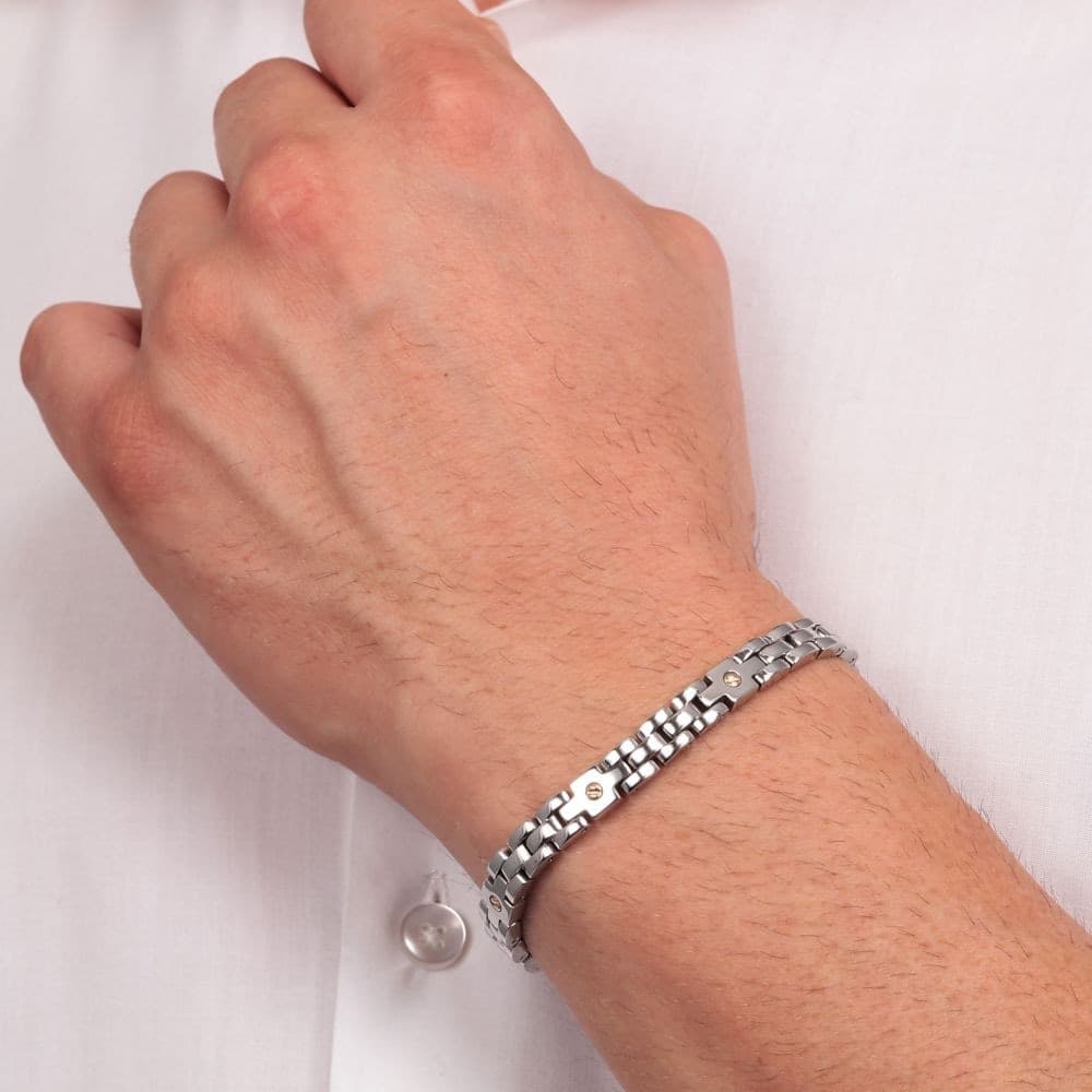 Bracciale Morellato Gold Uomo Acciaio Silver con Oro (SATM05) - 5