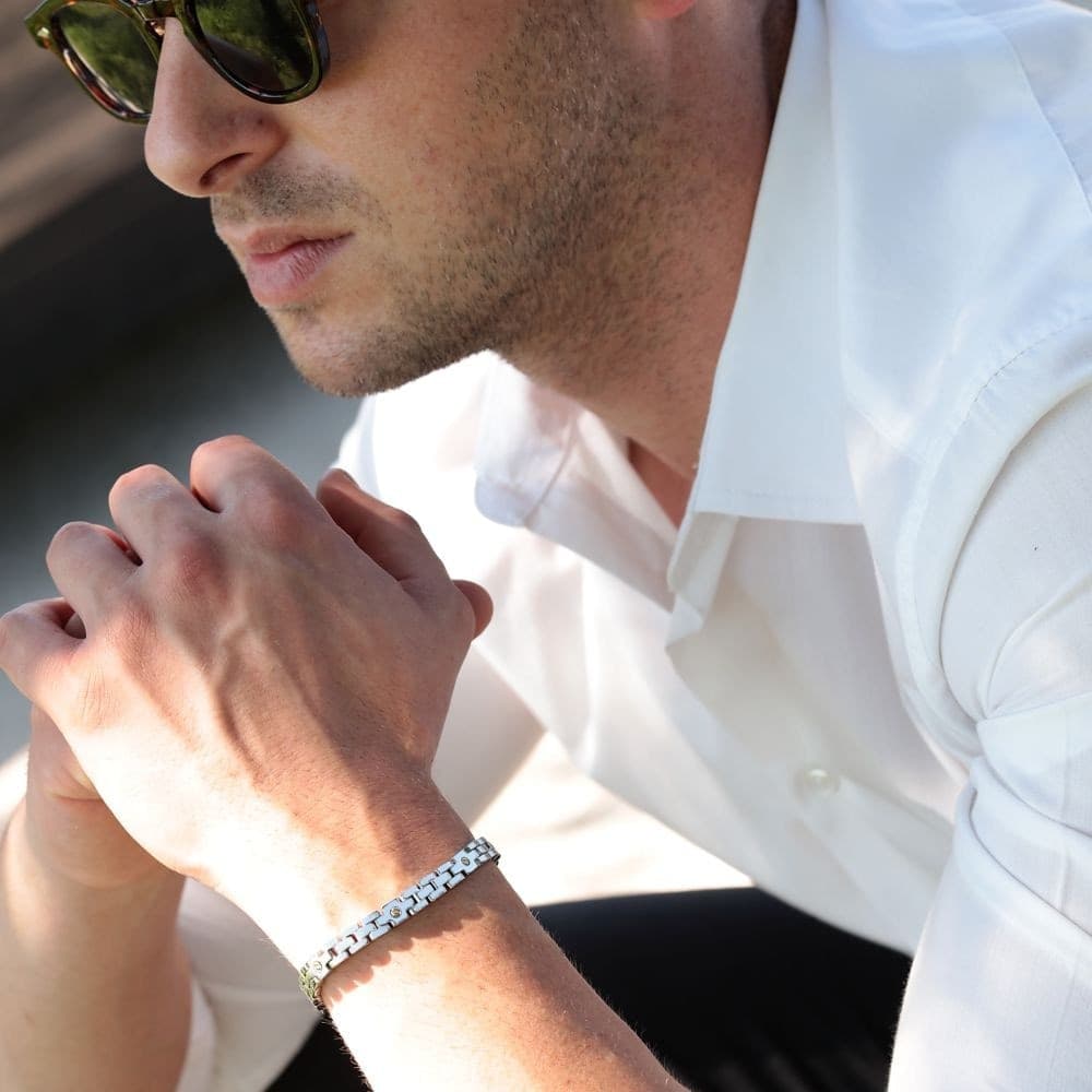 Bracciale Morellato Gold Uomo Acciaio Silver con Oro (SATM05) - 7