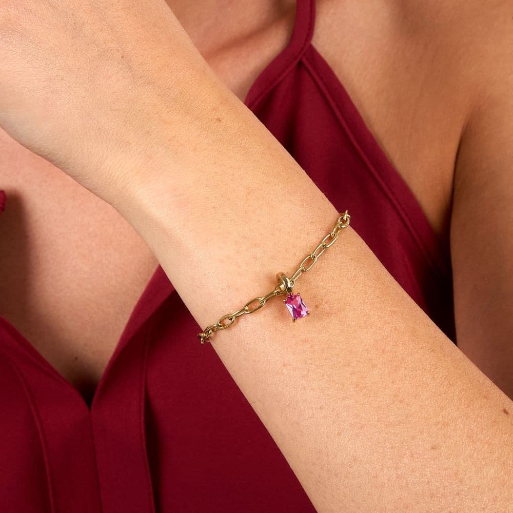 Bracciale Morellato Drops Gold con Zircone Rosa (SCZ1374) - 5