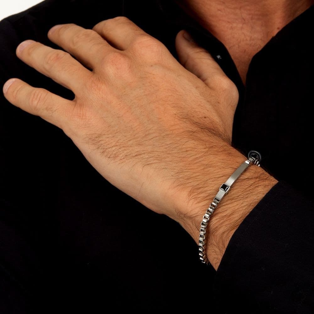 Morellato Urban – Bracciale Uomo Acciaio con Zircone Nero (SABH44) - 5