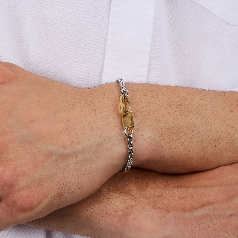 Morellato Motown – Bracciale Uomo Acciaio Silver e Gold (SABY14) - 5