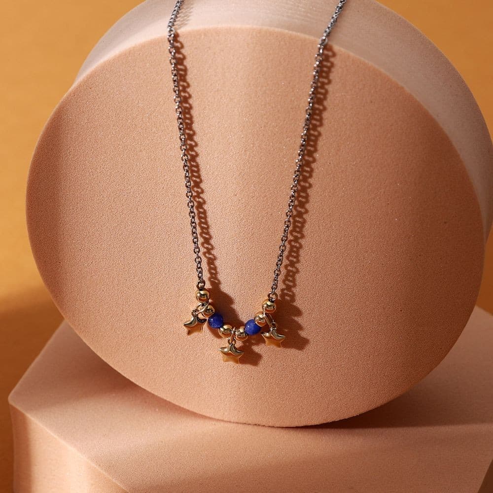 Morellato Talismani – Collana Donna Acciaio con Agata Blu e Stelle (SAIX21) - 4