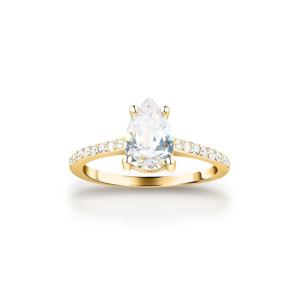 Morellato Tesori – Anello Solitario Dorato con Zircone Bianco (SAIW210) - 2