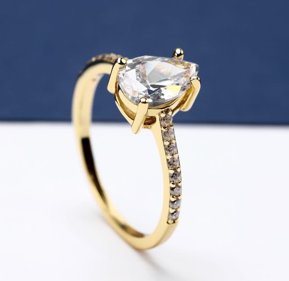 Morellato Tesori – Anello Solitario Dorato con Zircone Bianco (SAIW210) - 7