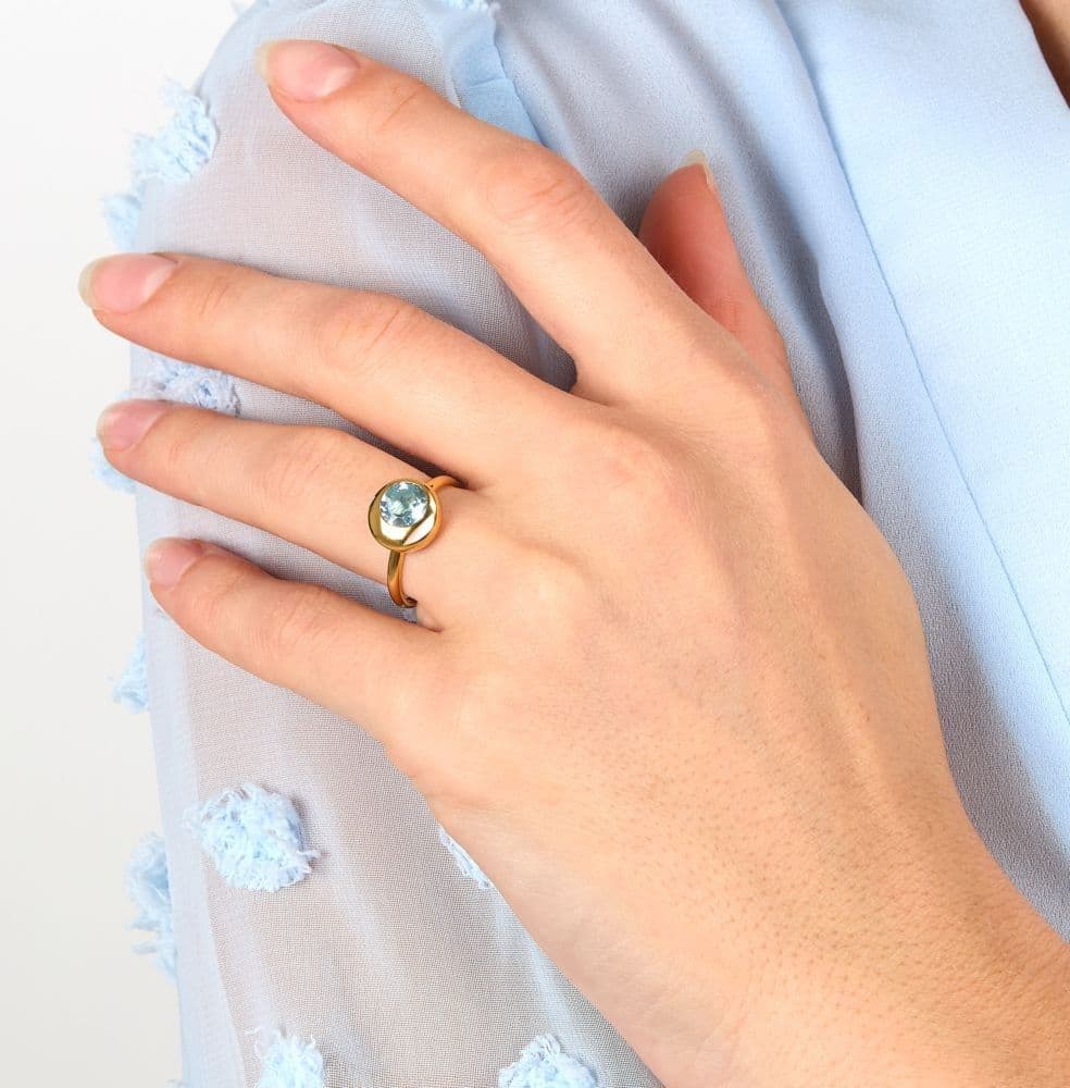 Morellato Tesori Eterni Anello Donna Dorato Pietra Blu (SAXN24) - 5