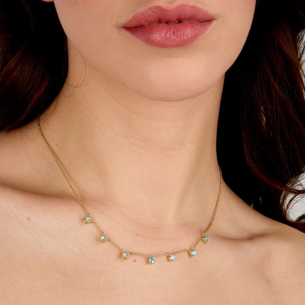 Collana Morellato Tesori Oro con Zirconi Azzurri (SAIW303) - 4