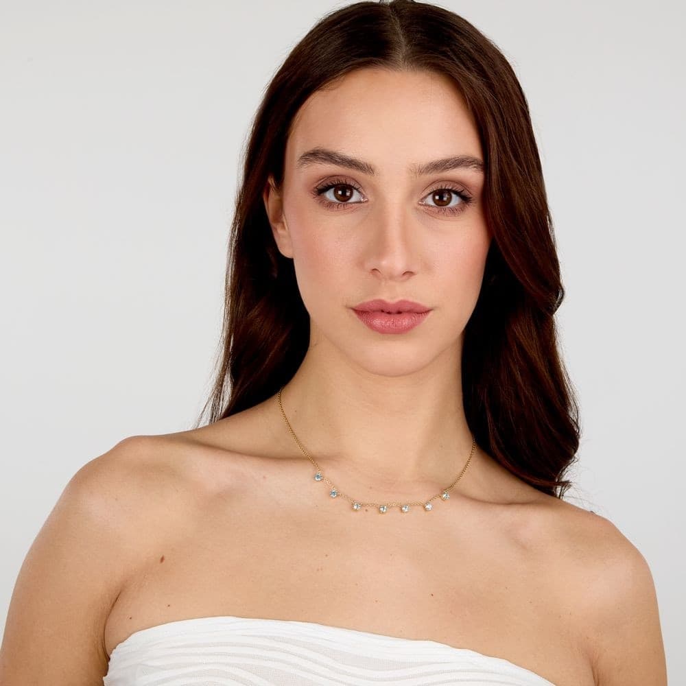 Collana Morellato Tesori Oro con Zirconi Azzurri (SAIW303) - 5