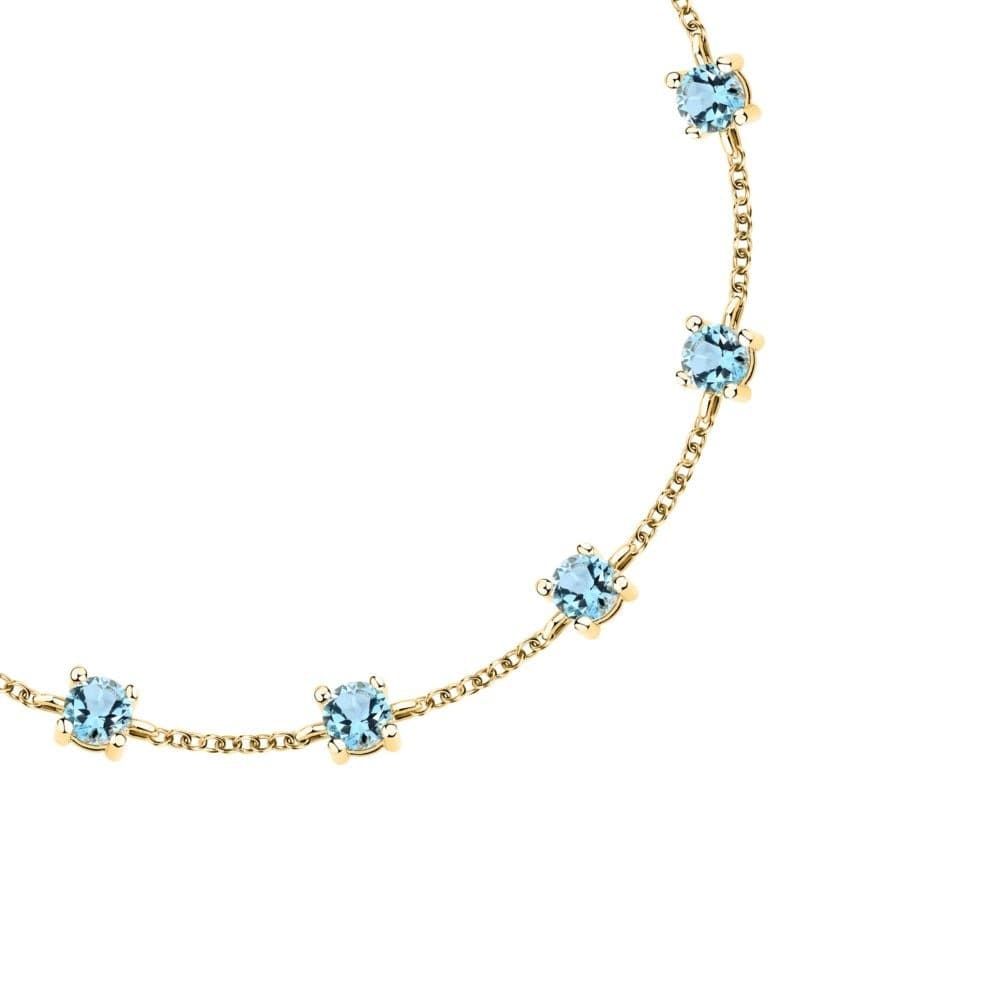 Bracciale Morellato Tesori Oro con Zirconi Azzurri (SAIW305) - 2