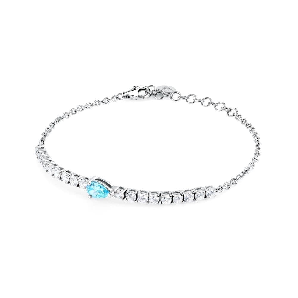 Bracciale Morellato Tesori Argento 925 Zirconi Azzurri (SAIW200) - 2