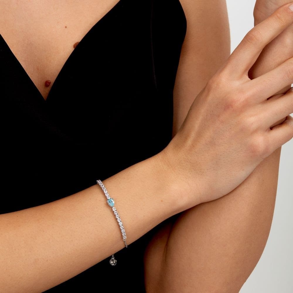 Bracciale Morellato Tesori Argento 925 Zirconi Azzurri (SAIW200) - 6