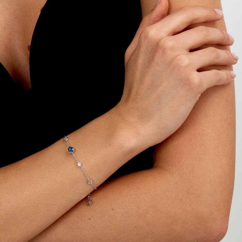 Bracciale Morellato Tesori Argento 925 Zirconi Blu (SAIW201) - 6
