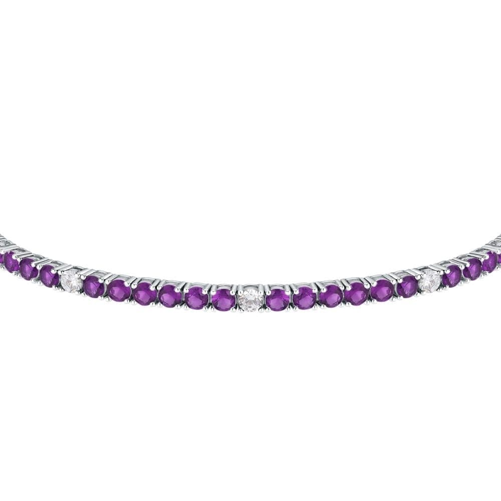 Bracciale Morellato Tesori Argento 925 Zirconi Viola (SAIW225) - 2