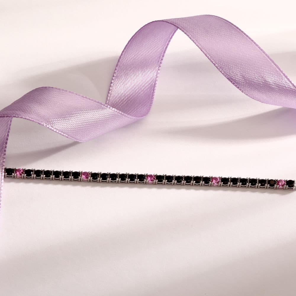 Bracciale Morellato Tesori Argento 925 Nero Rosa (SAIW259) - 4