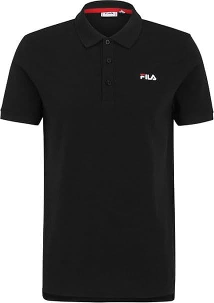 FILA Sunchon Polo Uomo FAM0717 Maglia a Maniche Corte in Cotone Vestibilità Slim Stile Casual Elegante Nero