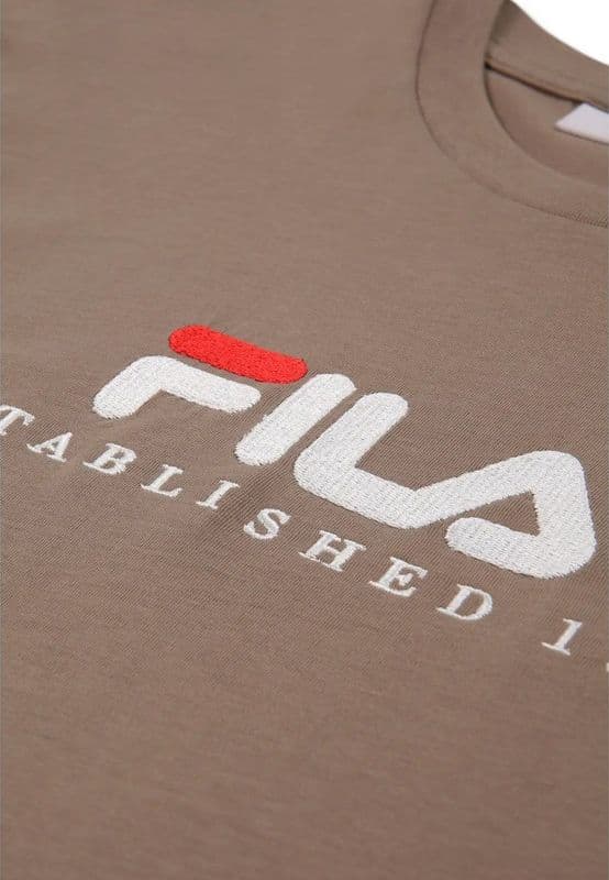 T-shirt Uomo Fila Valsera Regular Logo 100% Cotone, Maglietta Girocollo Maniche Corte Etruscan Red - 3