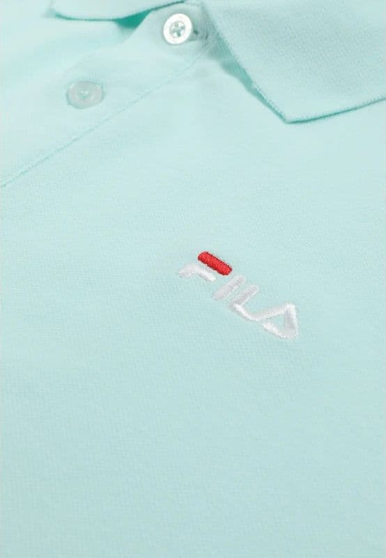 FILA Sunchon Polo Uomo FAM0717 Maglia a Maniche Corte in Cotone Vestibilità Slim Stile Casual Elegante Soothing Sea - 3